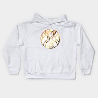 White and Gold 56 Beauty Kids Hoodie